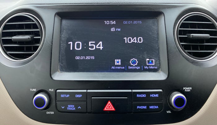 2017 Hyundai Grand i10 SPORTZ (O) 1.2 KAPPA VTVT, Petrol, Manual, 67,154 km, Infotainment System