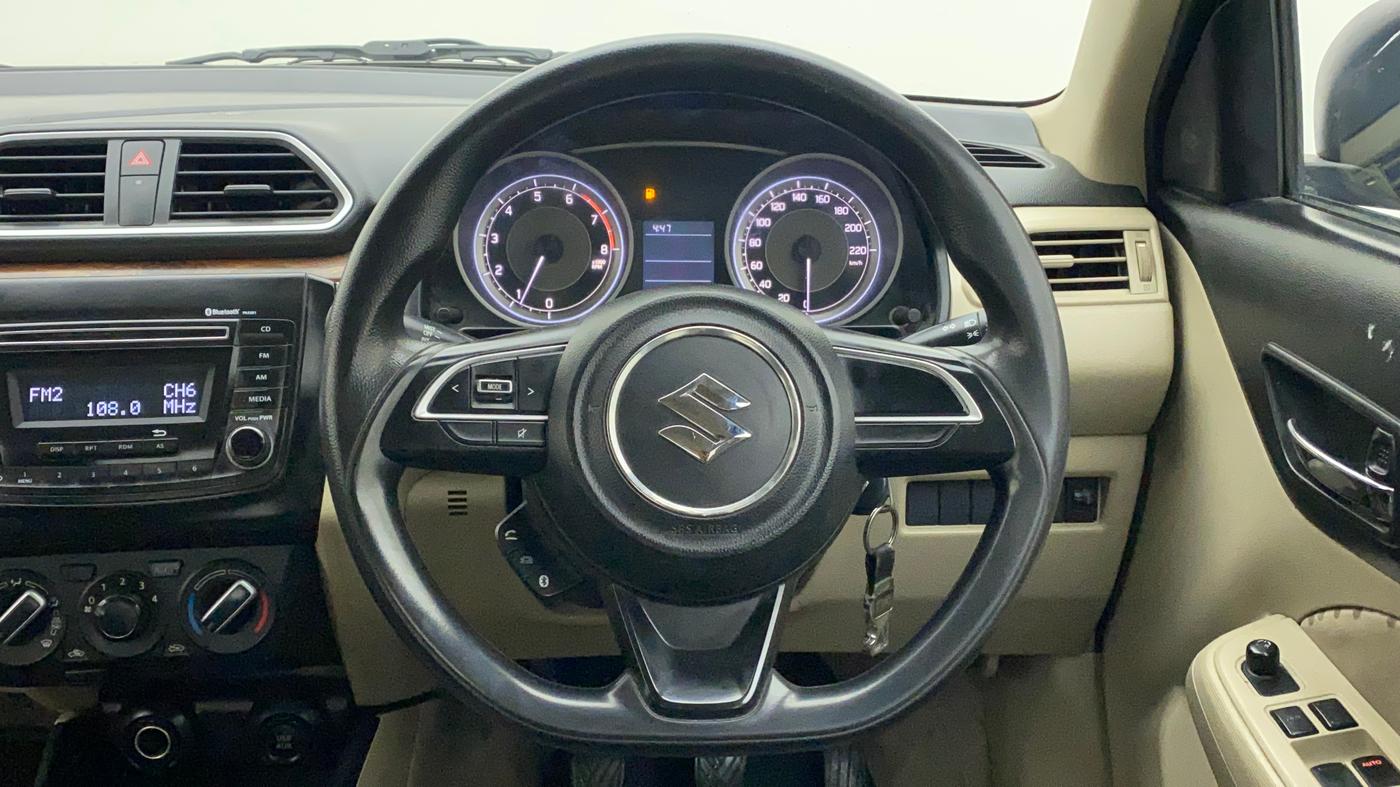 2017 Maruti Dzire VXI, Petrol, Manual, 90,390 km, Steering Wheel Close Up
