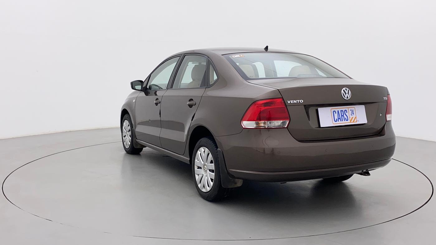 2015 Volkswagen Vento COMFORTLINE TSI AT PETROL, Petrol, Automatic, 72,679 km, Left Back Diagonal