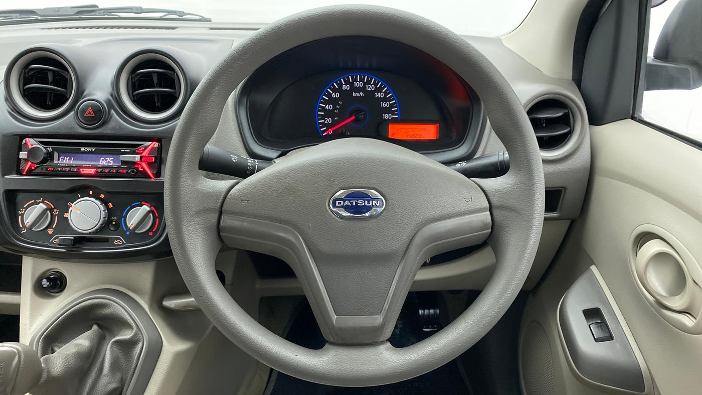 2015 Datsun Go T, Petrol, Manual, 14,922 km, Steering Wheel Close Up