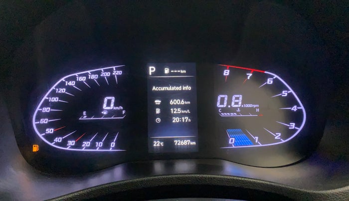 2020 Hyundai Verna SX (O) 1.0 TURBO DCT, Petrol, Automatic, 72,649 km, Odometer Image