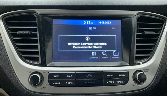 2019 Hyundai Verna 1.6 VTVT SX, Petrol, Manual, 26,115 km, Infotainment system - GPS Card not working/missing