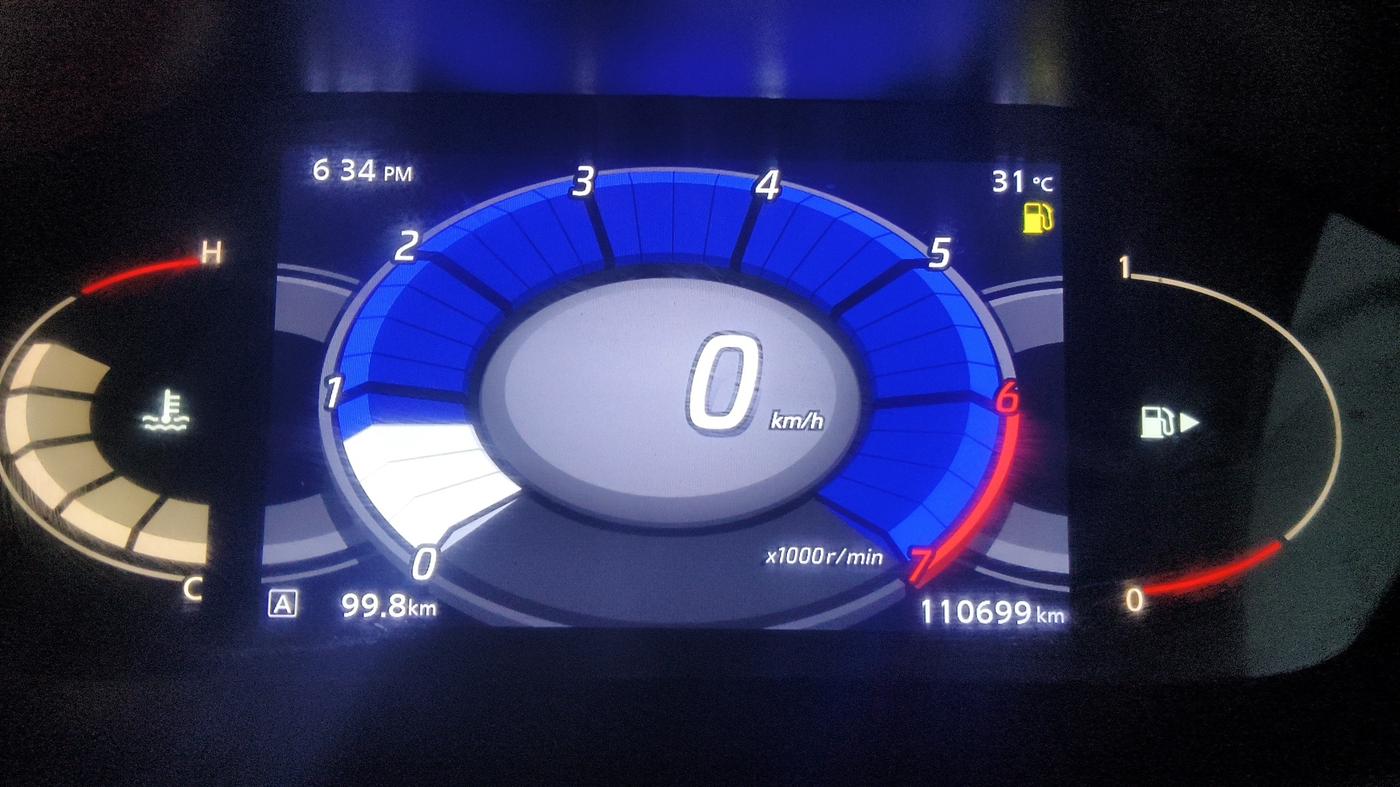 2022 Nissan MAGNITE XV RED EDITION, Petrol, Manual, 1,10,701 km, Odometer Image