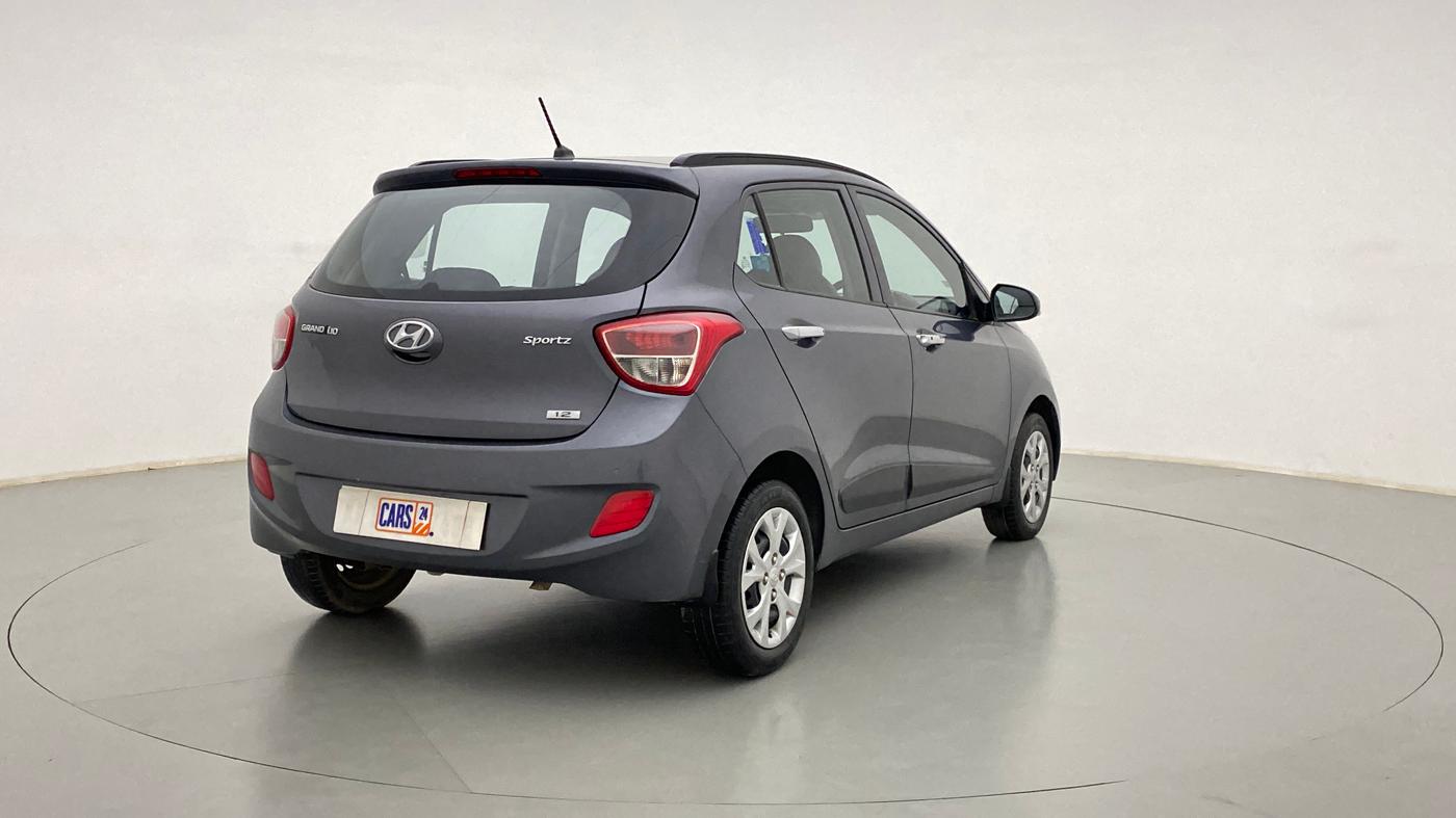 2014 Hyundai Grand i10 SPORTZ 1.2 KAPPA VTVT, Petrol, Manual, 38,007 km, Right Back Diagonal