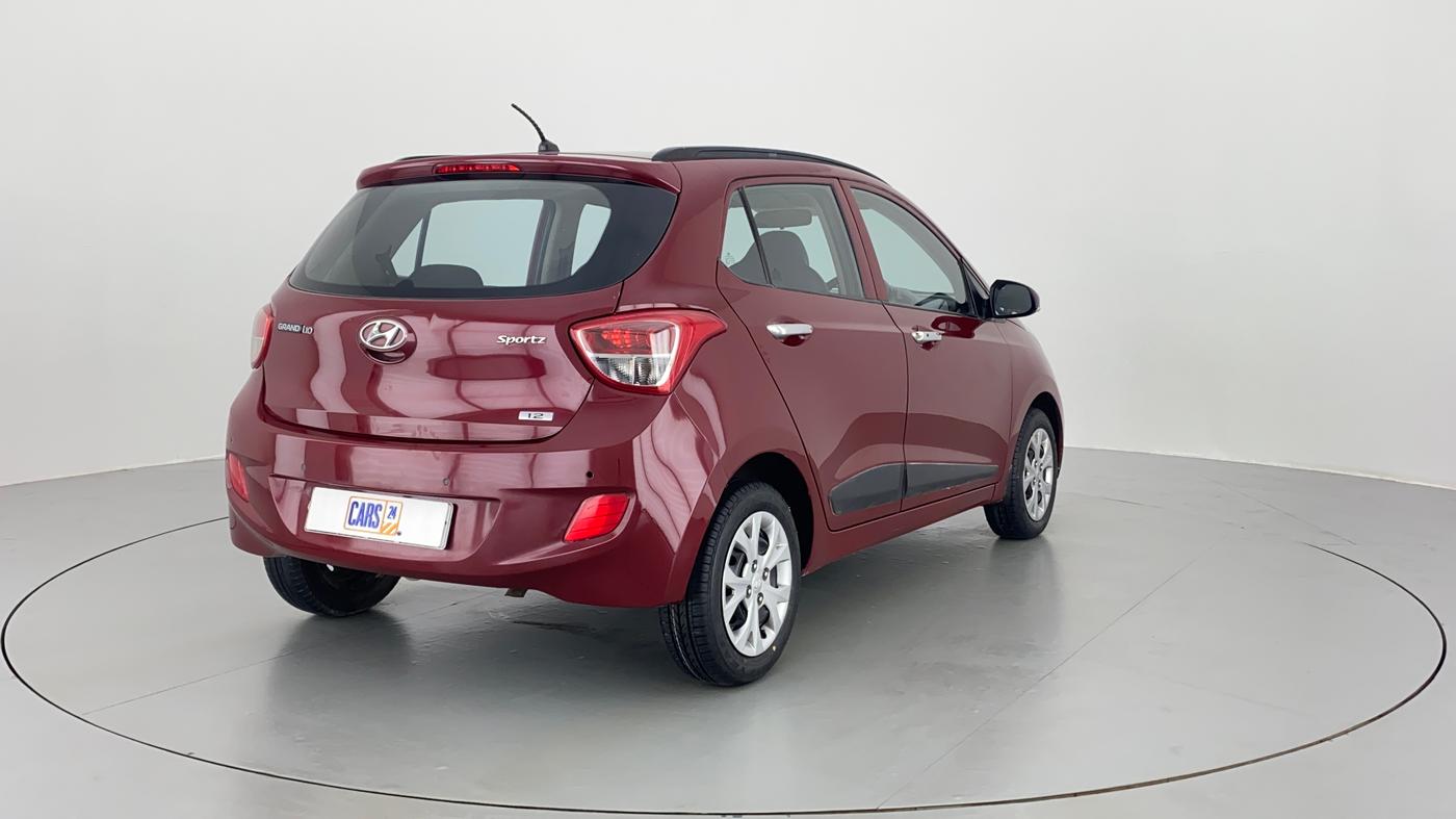 2014 Hyundai Grand i10 SPORTZ 1.2 KAPPA VTVT, Petrol, Manual, 47,090 km, Right Back Diagonal