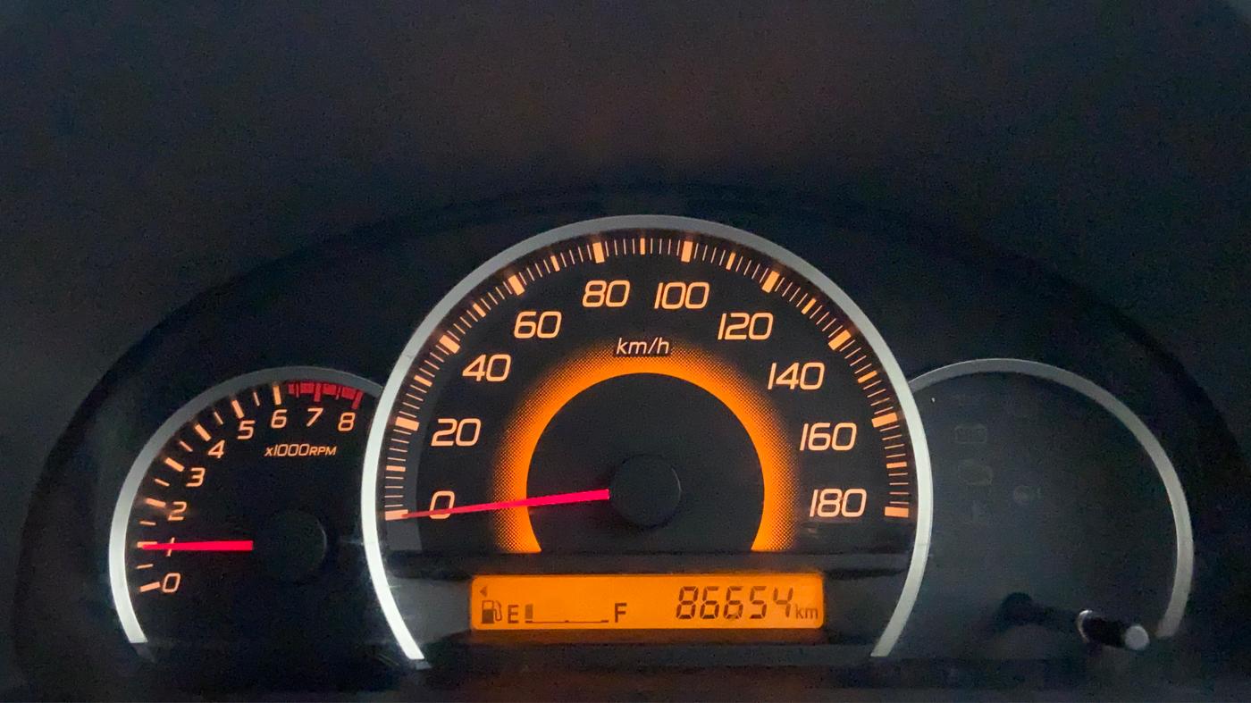 2011 Maruti Wagon R 1.0 VXI, Petrol, Manual, 86,708 km, Odometer Image