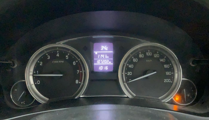 2016 Maruti Ciaz ZXI, Petrol, Manual, 1,07,298 km, Odometer Image
