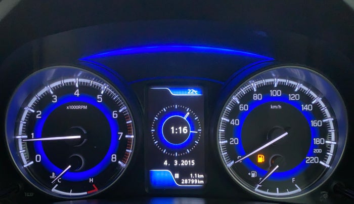 2015 Maruti Baleno ALPHA PETROL 1.2, Petrol, Manual, 28,909 km, Odometer Image