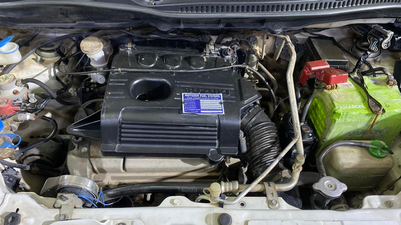 2018 Maruti Wagon R 1.0 VXI, CNG, Manual, 1,18,844 km, Engine View