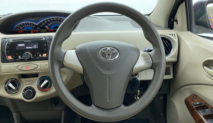 2014 Toyota Etios V, Petrol, Manual, 23,542 km, Steering Wheel Close Up