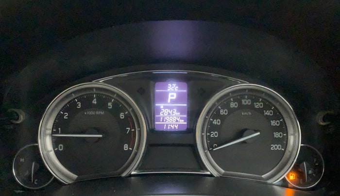 2018 Maruti Ciaz ZETA 1.4  AT PETROL, Petrol, Automatic, 1,19,997 km, Odometer Image