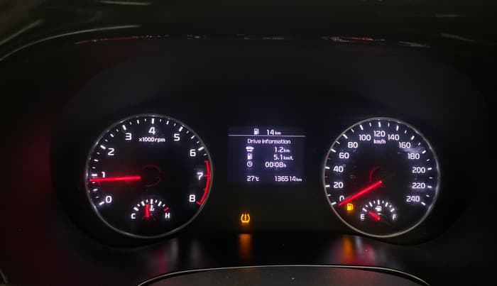 2021 KIA SELTOS HTX 1.5 PETROL DUAL TONE, Petrol, Manual, 1,36,512 km, Odometer Image