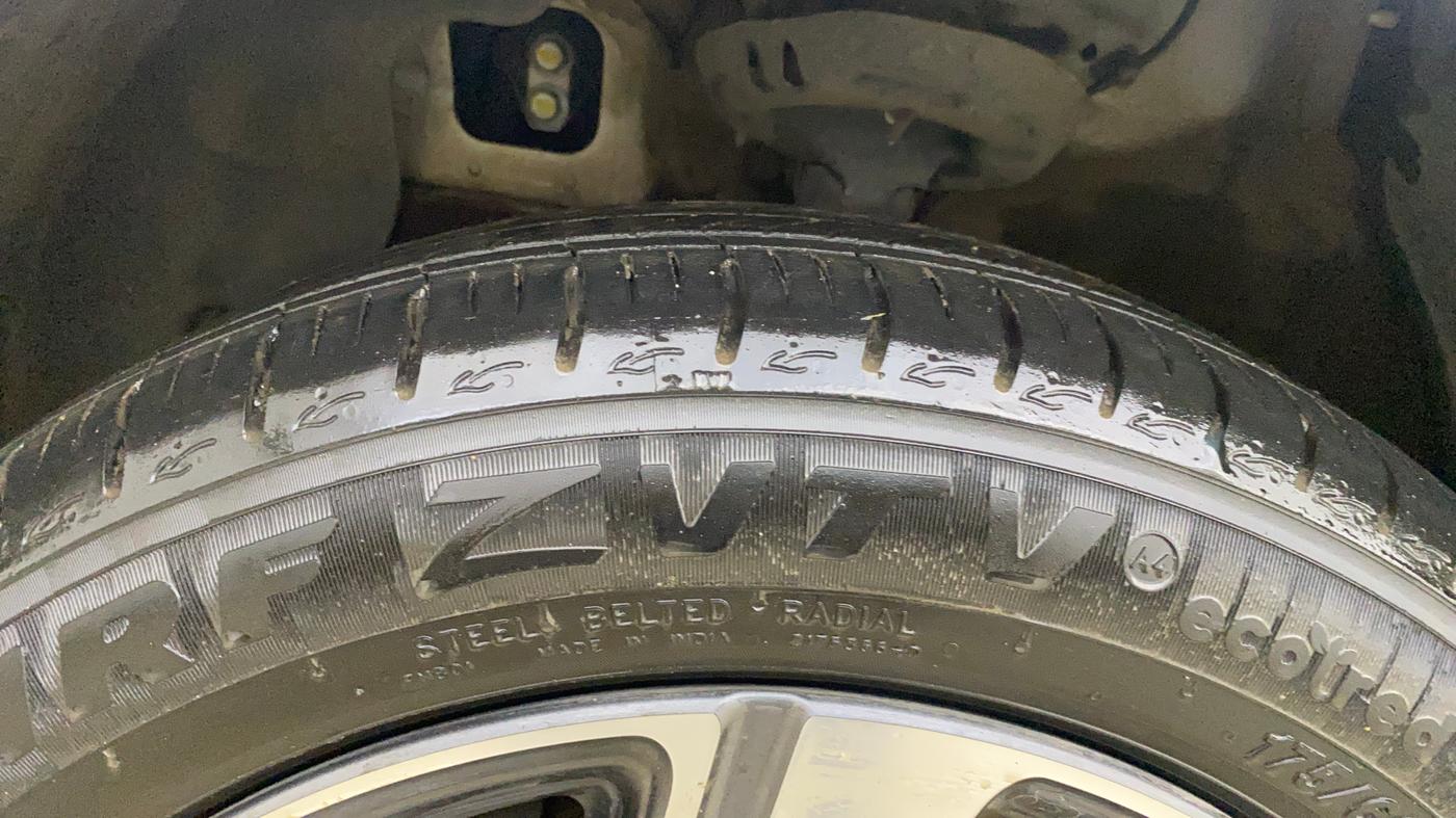 2025 Hyundai AURA SX PLUS 1.2 AMT, Petrol, Automatic, 11,625 km, Left Front Tyre Tread