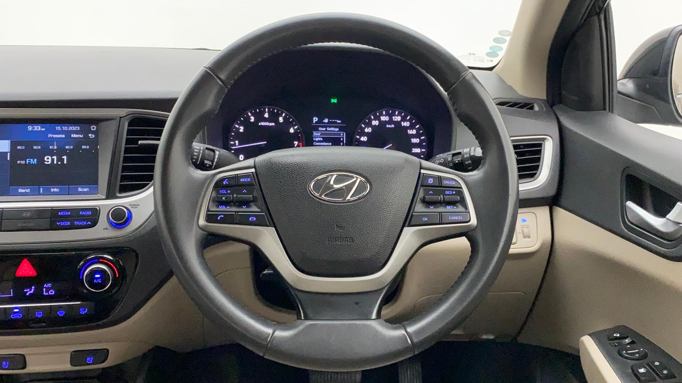 2019 Hyundai Verna 1.6 VTVT SX (O) AT, Petrol, Automatic, 22,991 km, Steering Wheel Close Up