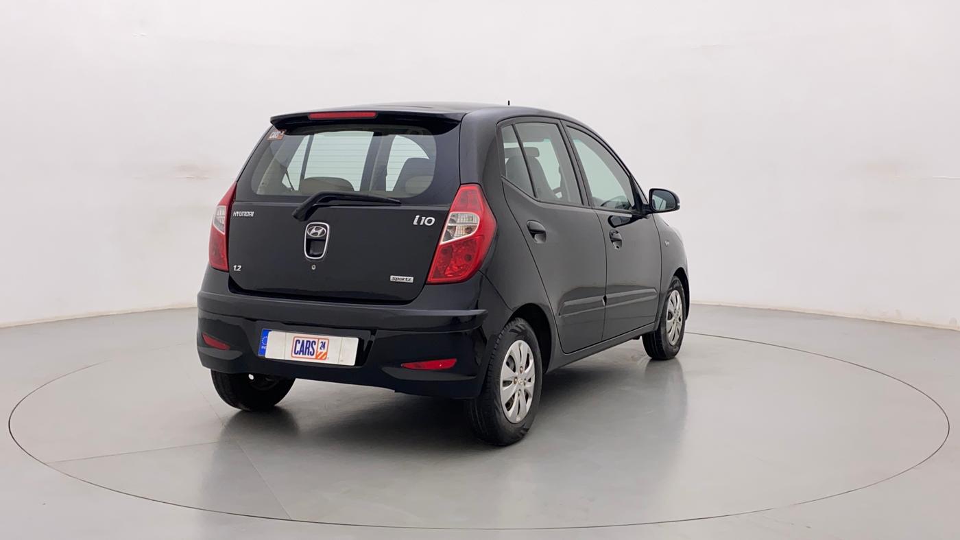 2010 Hyundai i10 SPORTZ 1.2, Petrol, Manual, 75,323 km, Right Back Diagonal