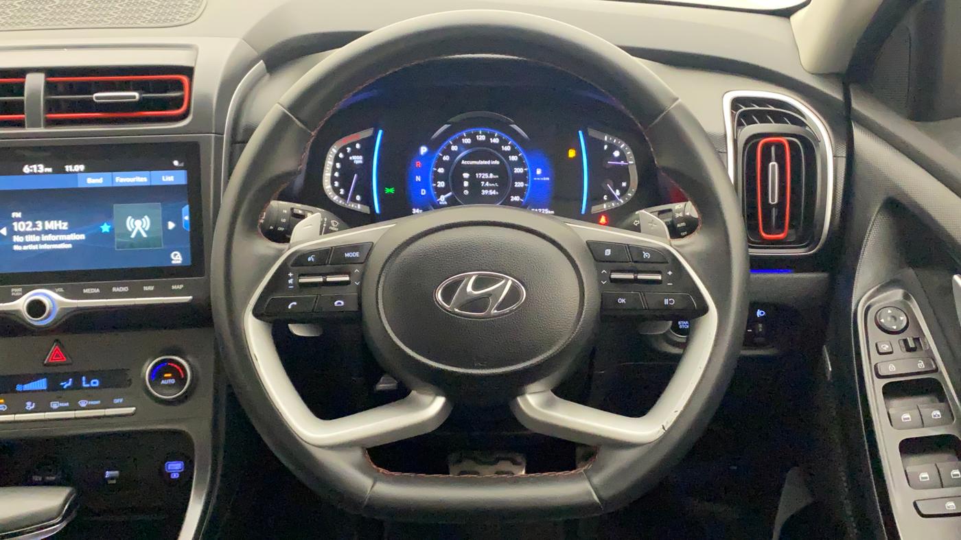 2020 Hyundai Creta SX (O) 1.4 TURBO DCT, Petrol, Automatic, 51,804 km, Steering Wheel Close Up