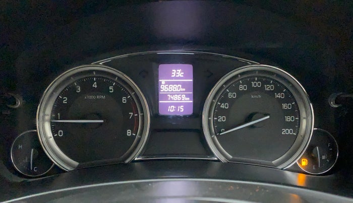 2015 Maruti Ciaz ZXI, Petrol, Manual, 74,925 km, Odometer Image