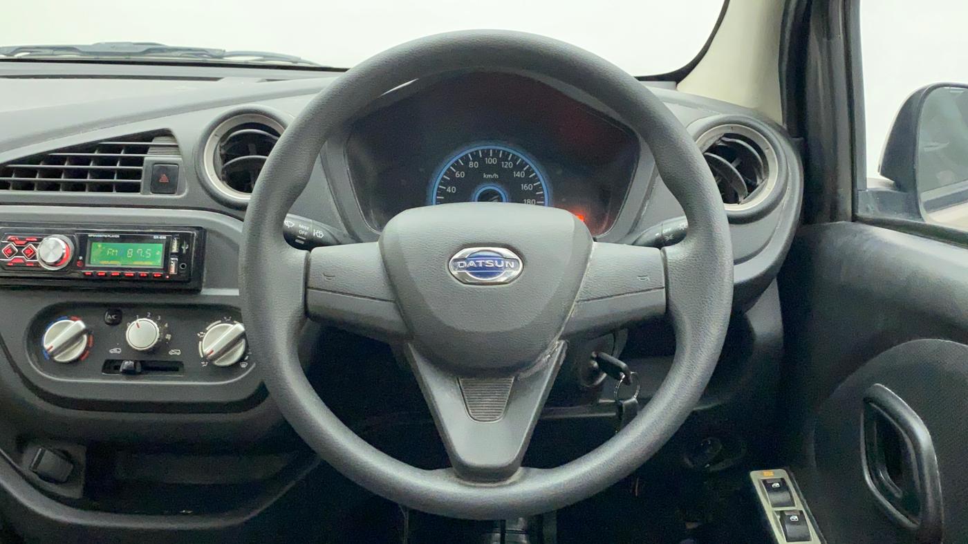 2018 Datsun Redi Go A, Petrol, Manual, 21,325 km, Steering Wheel Close Up