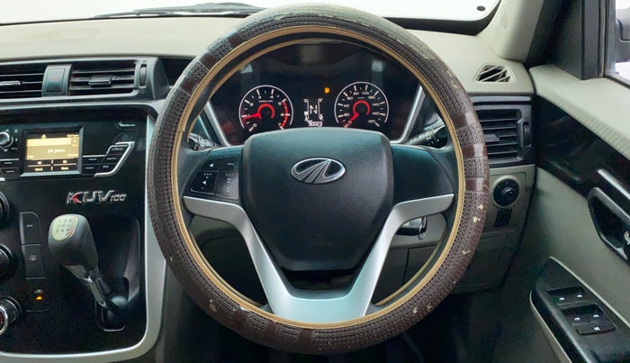 2016 Mahindra Kuv100 K6 PLUS 6 STR, Petrol, Manual, 90,022 km, Steering Wheel Close Up