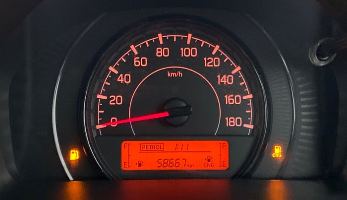 2020 Maruti New Wagon-R LXI CNG 1.0 L, CNG, Manual, 58,702 km, Odometer Image
