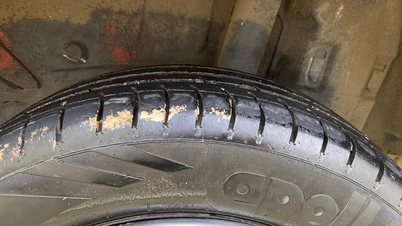 2012 Toyota Etios G, Petrol, Manual, 53,822 km, Left Rear Tyre Tread