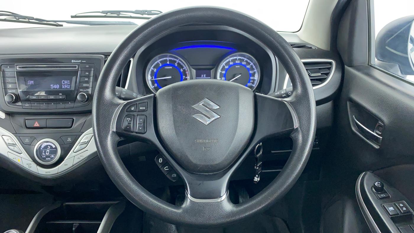 2018 Maruti Baleno DELTA 1.2 K12, Petrol, Manual, 26,972 km, Steering Wheel Close Up