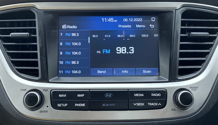 2018 Hyundai Verna 1.6 SX VTVT, Petrol, Manual, 11,205 km, Infotainment System