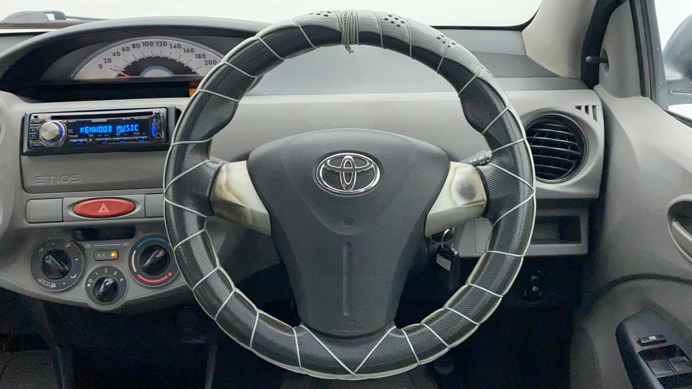 2011 Toyota Etios G, Petrol, Manual, 93,524 km, Steering Wheel Close Up