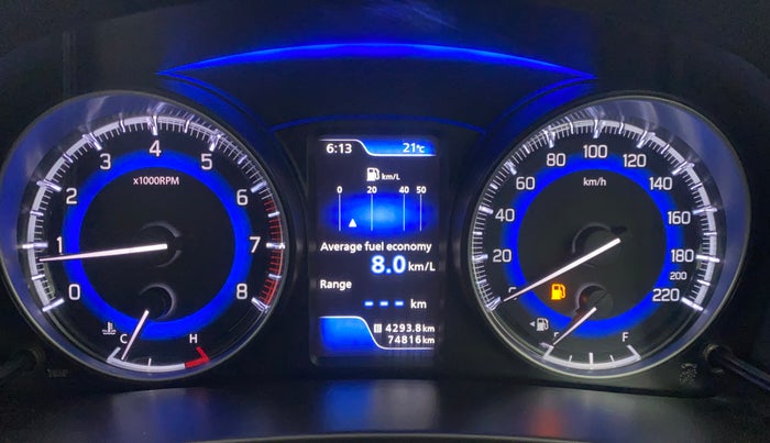 2021 Toyota Glanza V, Petrol, Manual, 74,812 km, Odometer Image