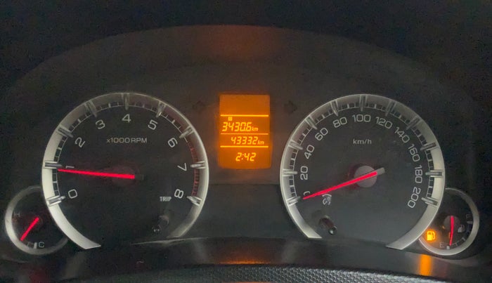 2012 Maruti Swift Dzire VXI, Petrol, Manual, 43,592 km, Odometer Image