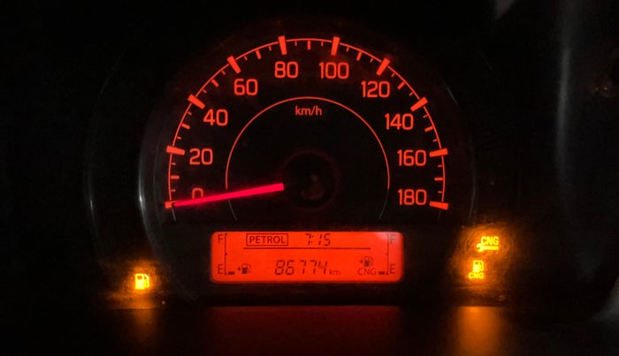 2022 Maruti Celerio VXI CNG, CNG, Manual, 86,761 km, Odometer Image