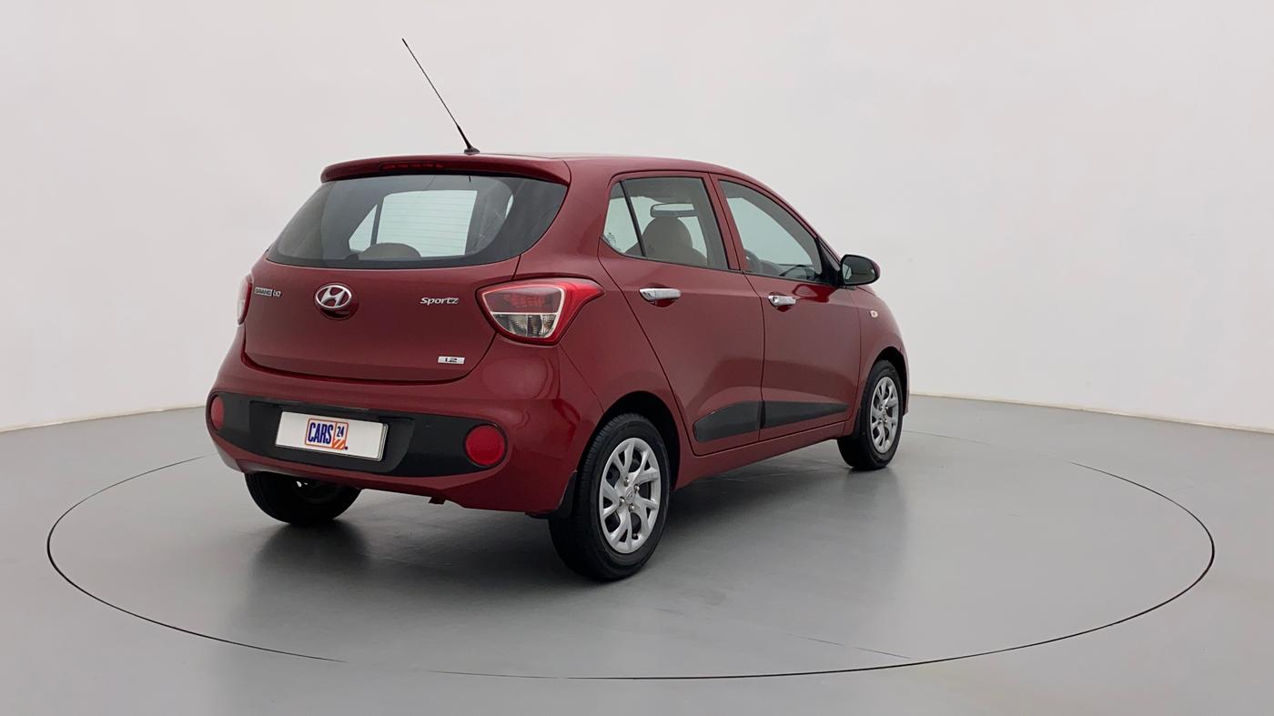 2017 Hyundai Grand i10 SPORTZ 1.2 KAPPA VTVT, Petrol, Manual, 31,463 km, Right Back Diagonal