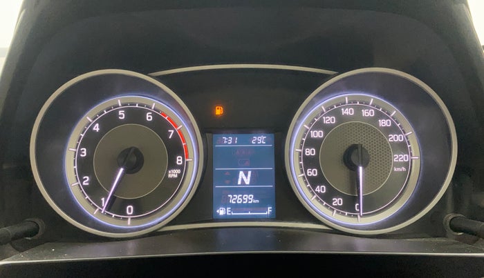 2020 Maruti Dzire ZXI AMT, Petrol, Automatic, 72,652 km, Odometer Image