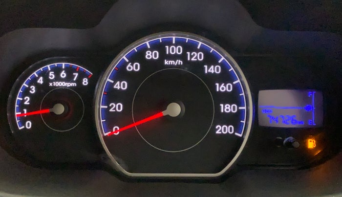 2013 Hyundai i10 SPORTZ 1.2, Petrol, Manual, 74,726 km, Odometer Image