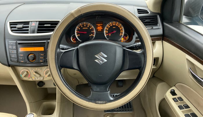 2013 Maruti Swift Dzire VXI, Petrol, Manual, 99,412 km, Steering Wheel Close Up