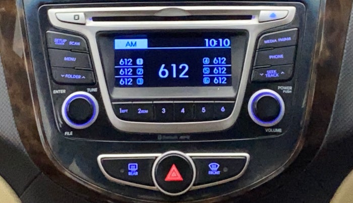 2015 Hyundai Verna FLUIDIC 4S 1.6 VTVT S(O), Petrol, Manual, 43,577 km, Infotainment System