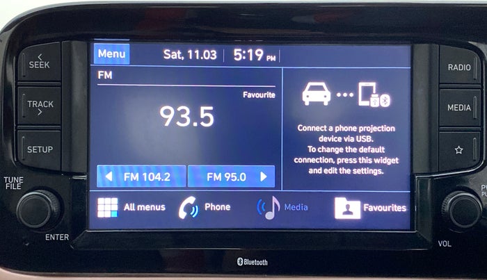 2021 Hyundai AURA SX 1.2 (O), Petrol, Manual, 4,162 km, Infotainment System