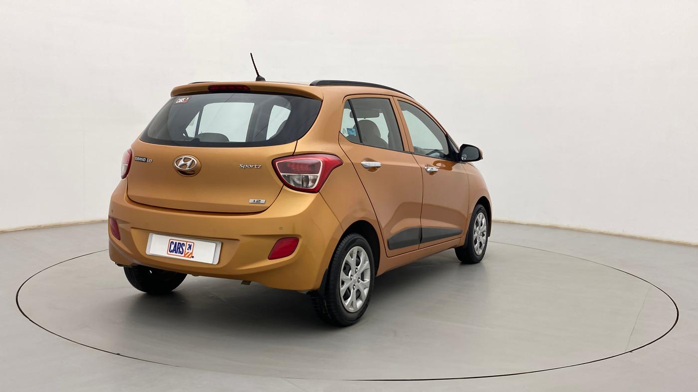 2015 Hyundai Grand i10 SPORTZ 1.2 KAPPA VTVT, Petrol, Manual, 38,020 km, Right Back Diagonal