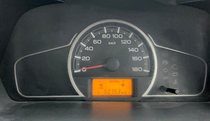 2015 Maruti Alto K10 LXI CNG, CNG, Manual, 50,747 km, Odometer Image