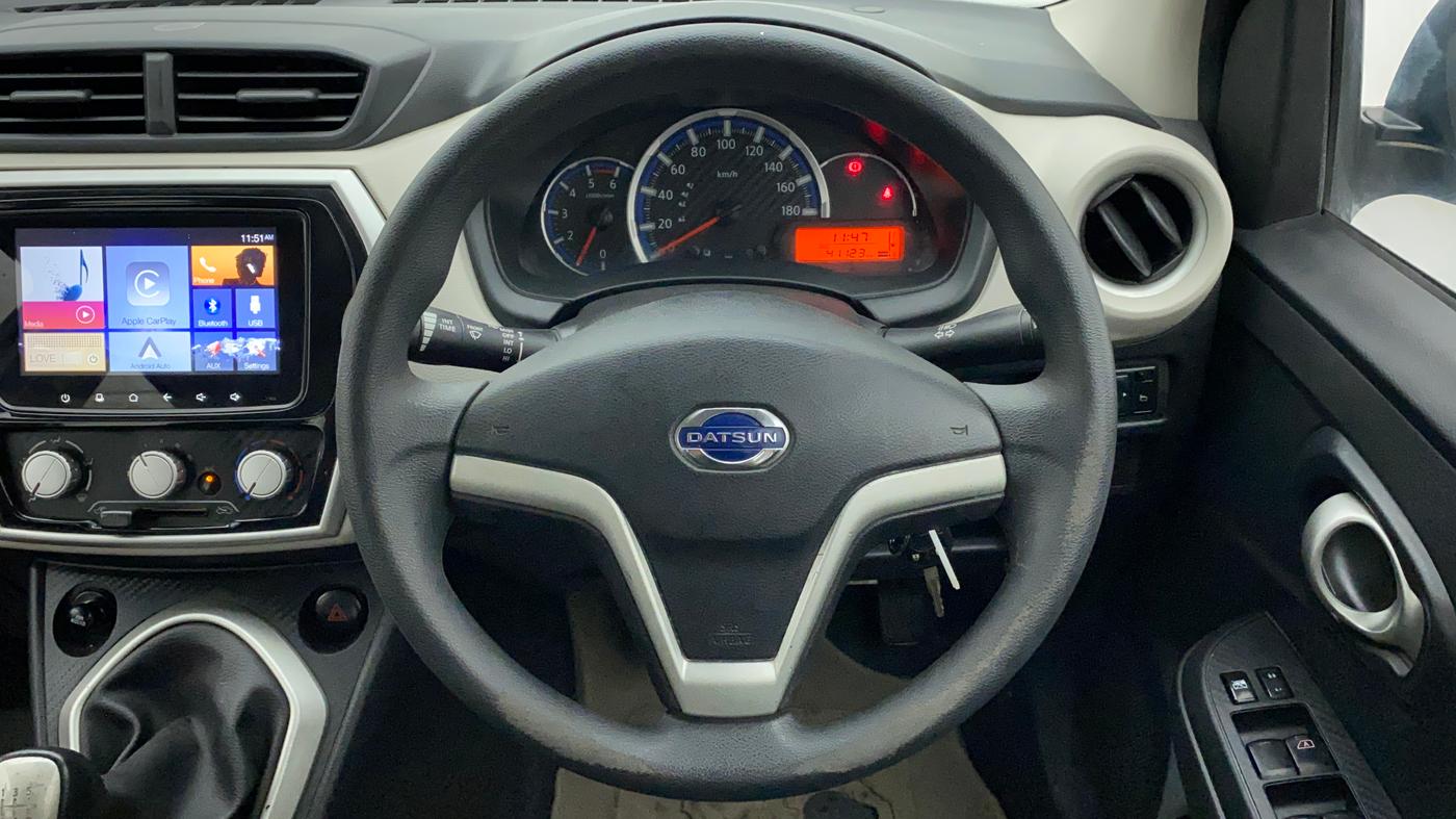 2018 Datsun Go Plus T (O), Petrol, Manual, 41,122 km, Steering Wheel Close Up