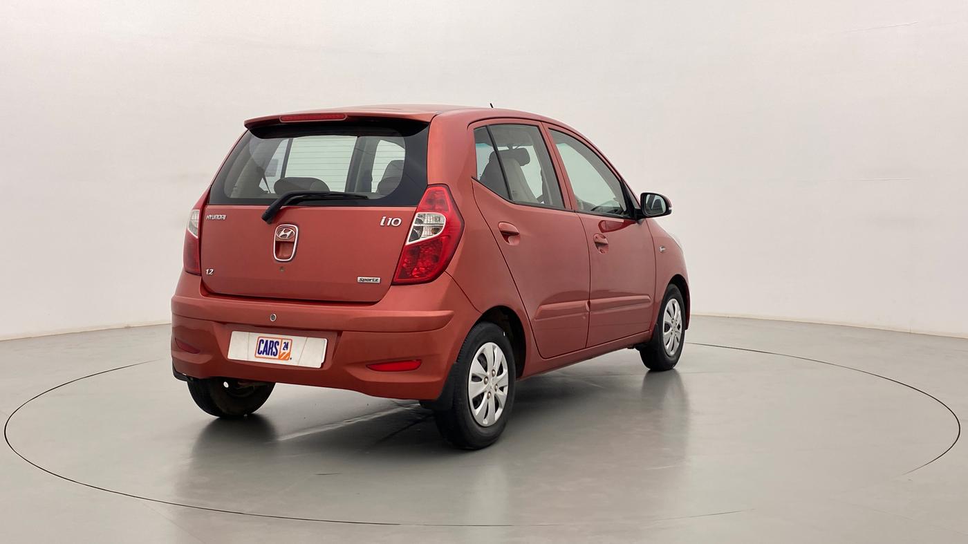 2011 Hyundai i10 SPORTZ 1.2 KAPPA2, Petrol, Manual, 30,259 km, Right Back Diagonal