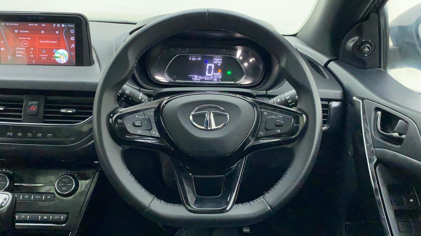 2022 Tata NEXON XZ PLUS (HS) PETROL DARK EDITION, Petrol, Manual, 7,184 km, Steering Wheel Close Up