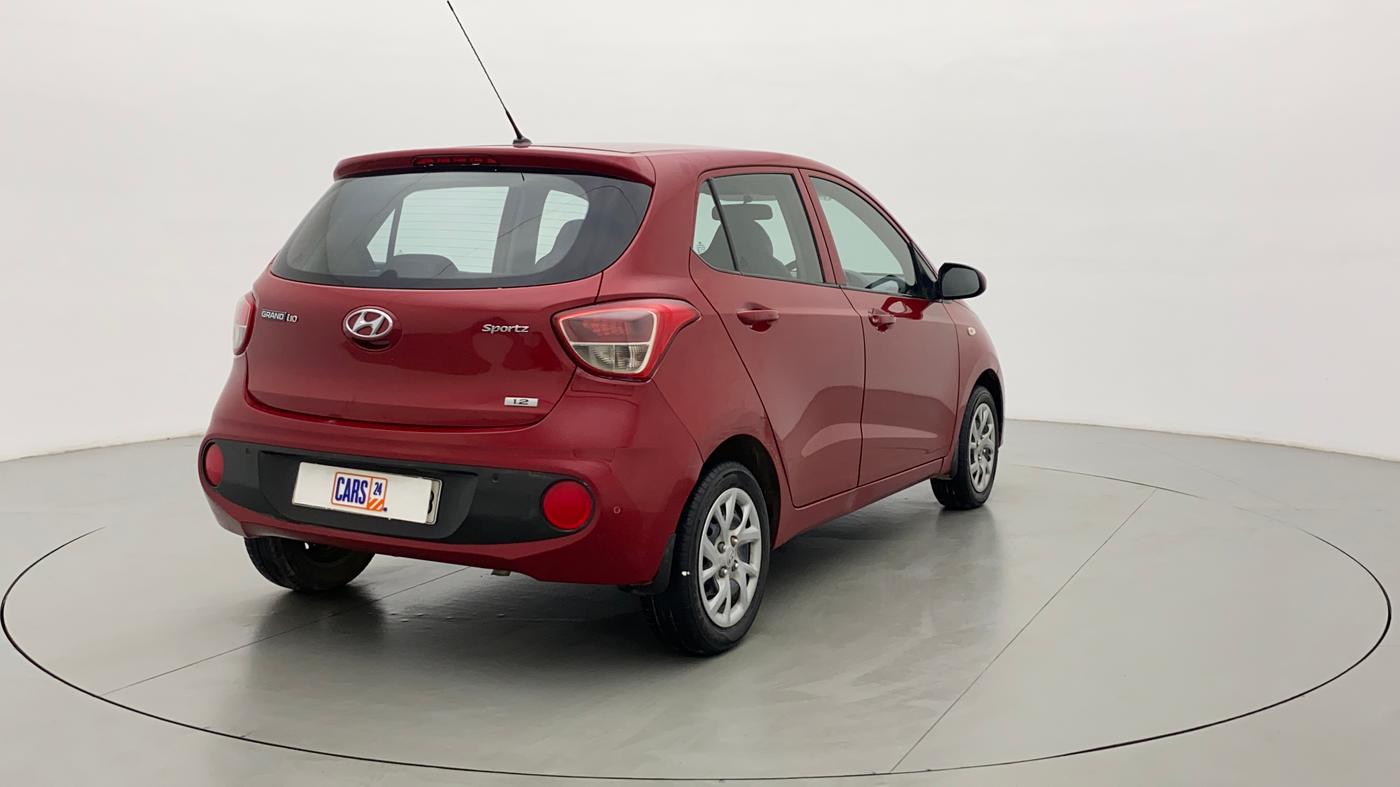 2017 Hyundai Grand i10 SPORTZ 1.2 KAPPA VTVT, Petrol, Manual, 50,114 km, Right Back Diagonal