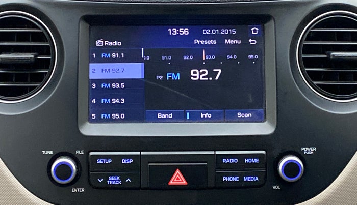 2017 Hyundai Grand i10 SPORTZ (O) 1.2 AT VTVT, Petrol, Automatic, 27,539 km, Infotainment System