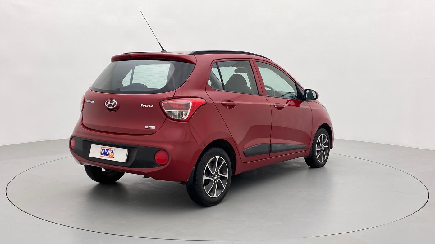 2017 Hyundai Grand i10 SPORTZ (O) 1.2 AT VTVT, Petrol, Automatic, 52,694 km, Right Back Diagonal