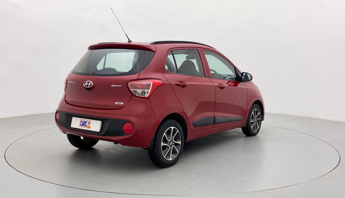 2017 Hyundai Grand i10 SPORTZ (O) 1.2 AT VTVT, Petrol, Automatic, 52,694 km, Right Back Diagonal