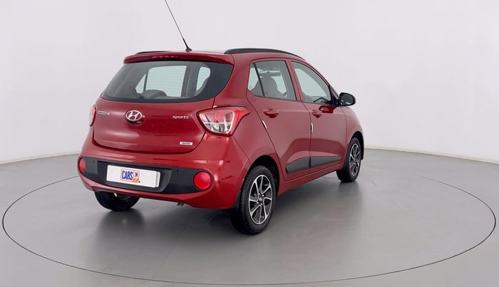 2018 Hyundai Grand i10 SPORTZ (O) 1.2 AT VTVT, Petrol, Automatic, 15,454 km, Right Back Diagonal
