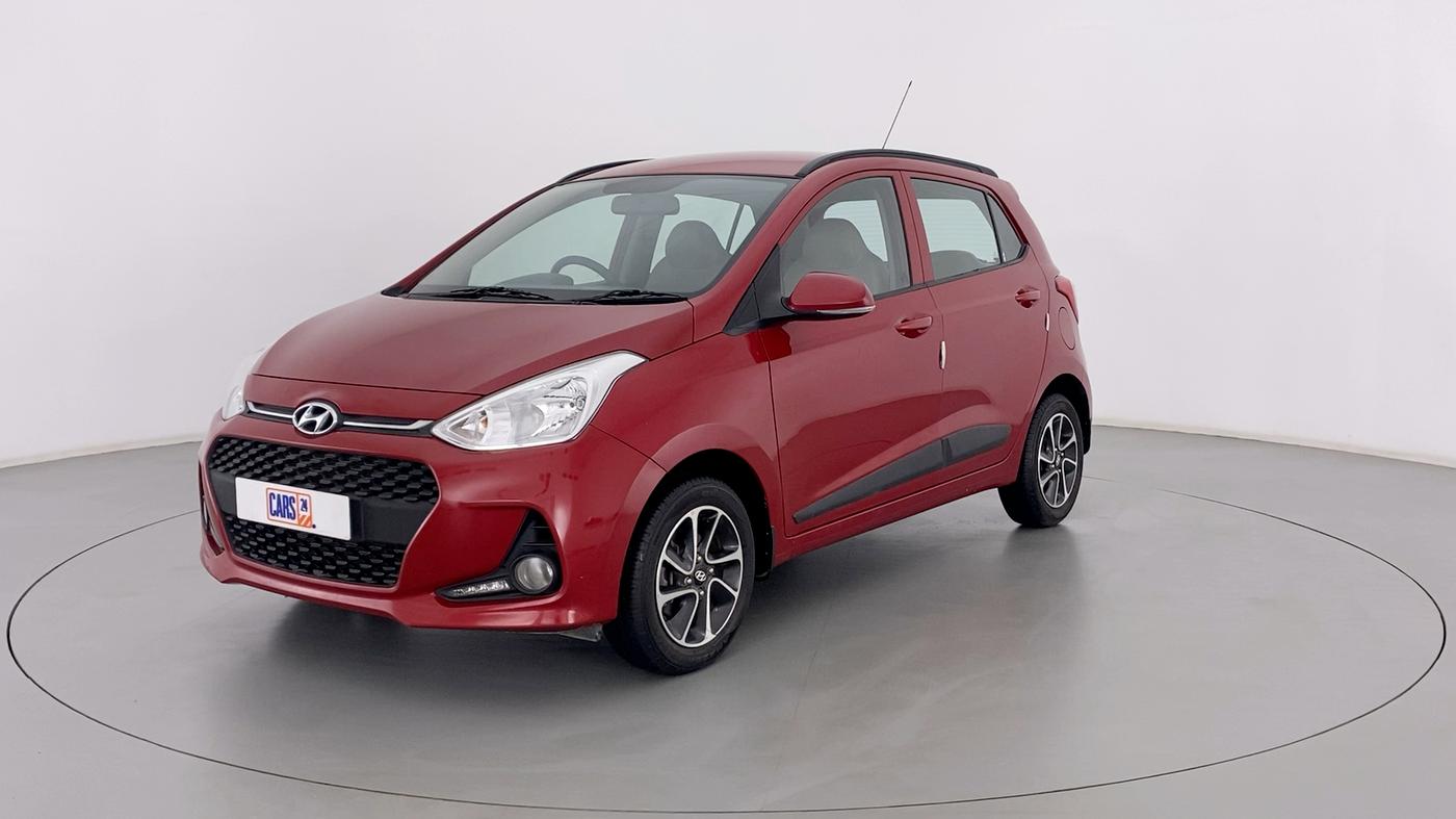 2018 Hyundai Grand i10 SPORTZ (O) 1.2 AT VTVT, Petrol, Automatic, 15,454 km, Left Front Diagonal