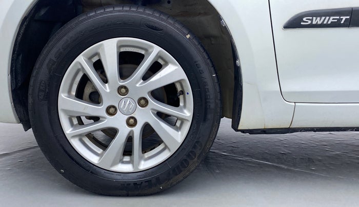 2014 Maruti Swift ZXI D, Petrol, Manual, 80,458 km, Left Front Wheel