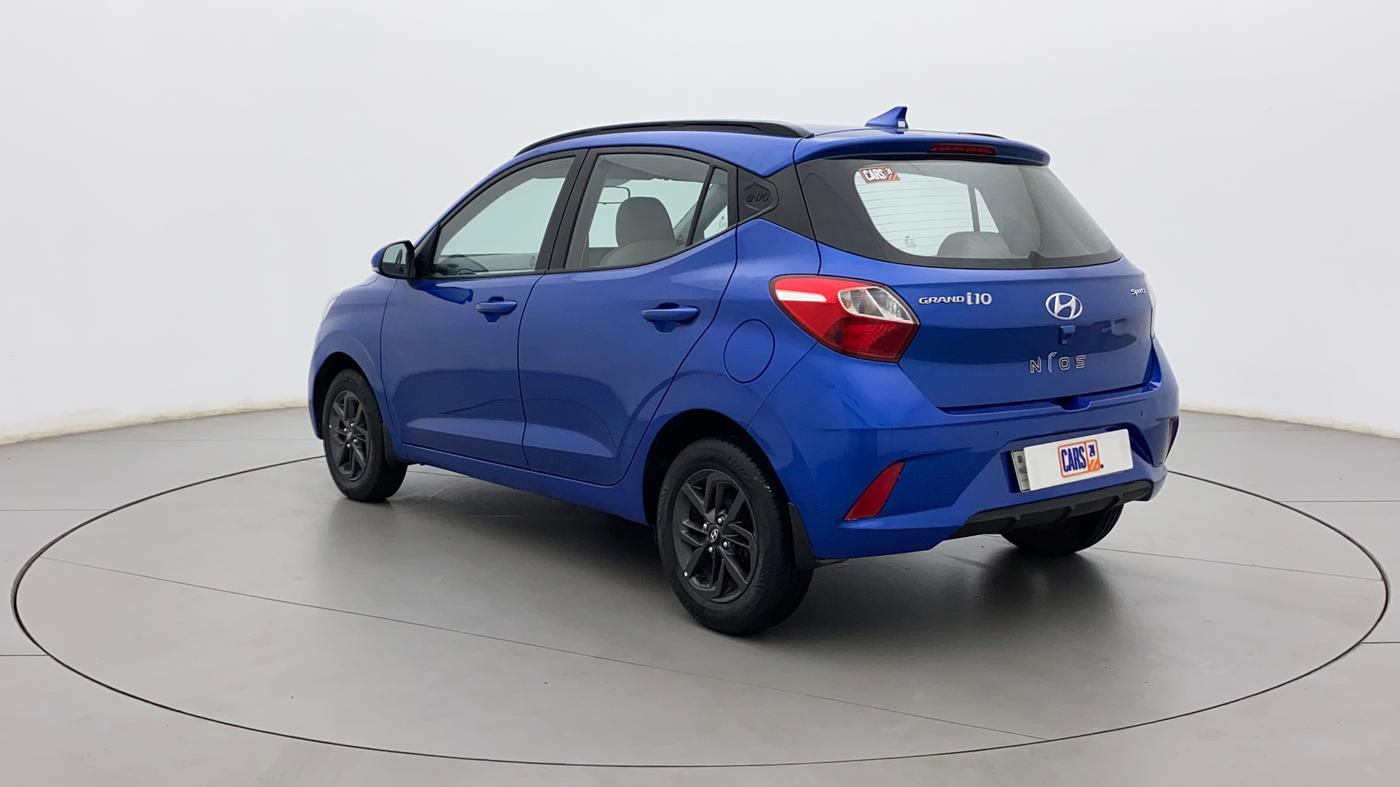 2019 Hyundai GRAND I10 NIOS SPORTZ AMT 1.2 KAPPA VTVT, Petrol, Automatic, 25,512 km, Left Back Diagonal